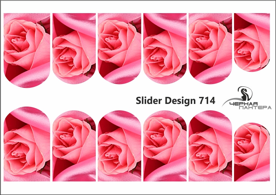 Decal nail sticker Pink rose