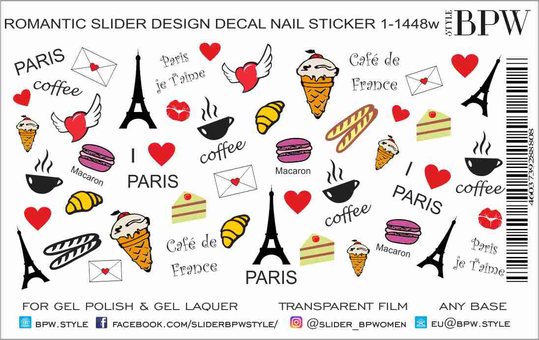 Decal nail sticker Paris