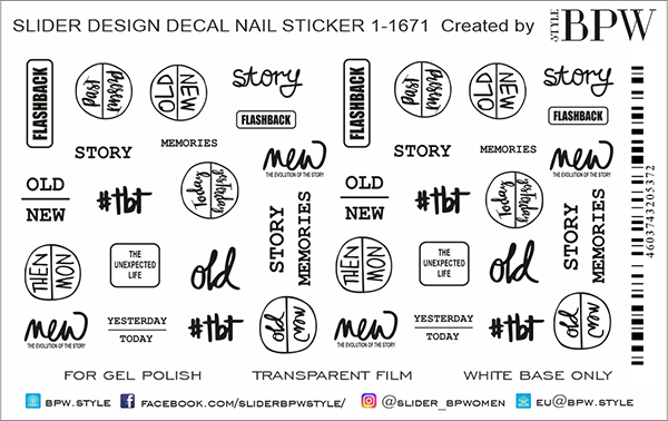 Decal nail sticker Lettering 15
