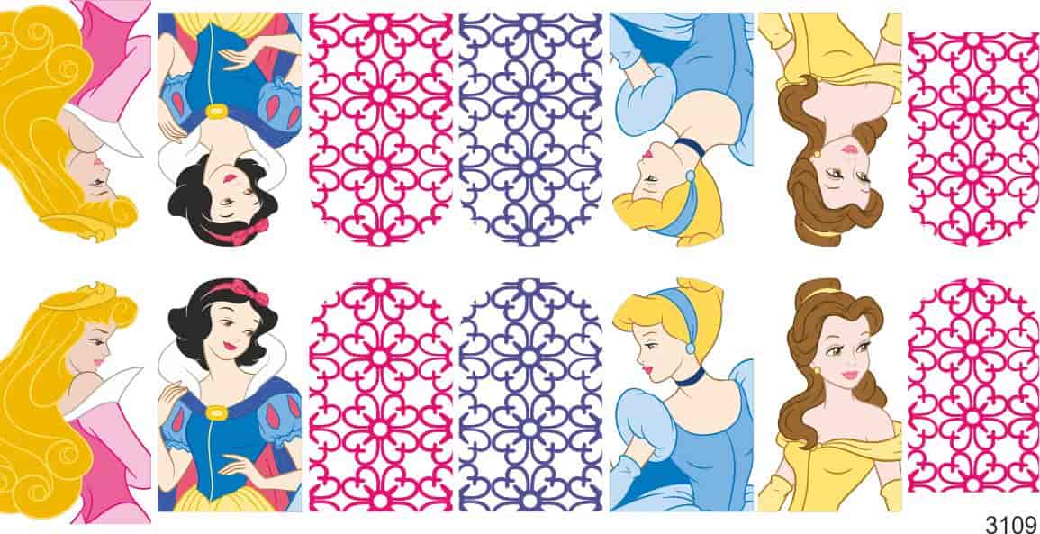 Decal nail sticker Disney princess