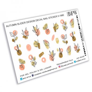 Decal nail sticker Abstract leaves
