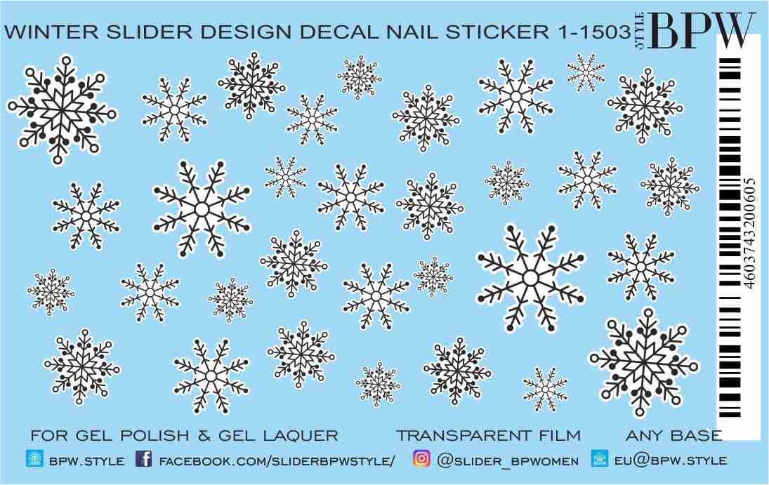 Decal nail sticker Snowflakes