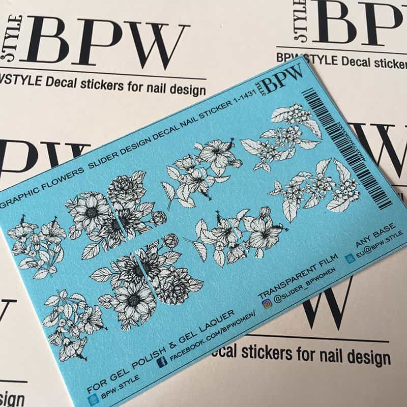 Decal nail sticker Graphic flowers