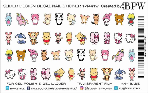 Decal nail sticker Cartoon mix