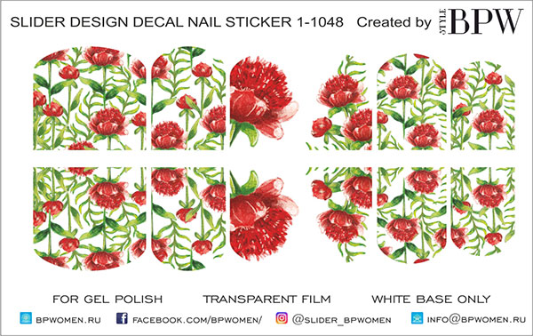 Decal nail sticker Flowers