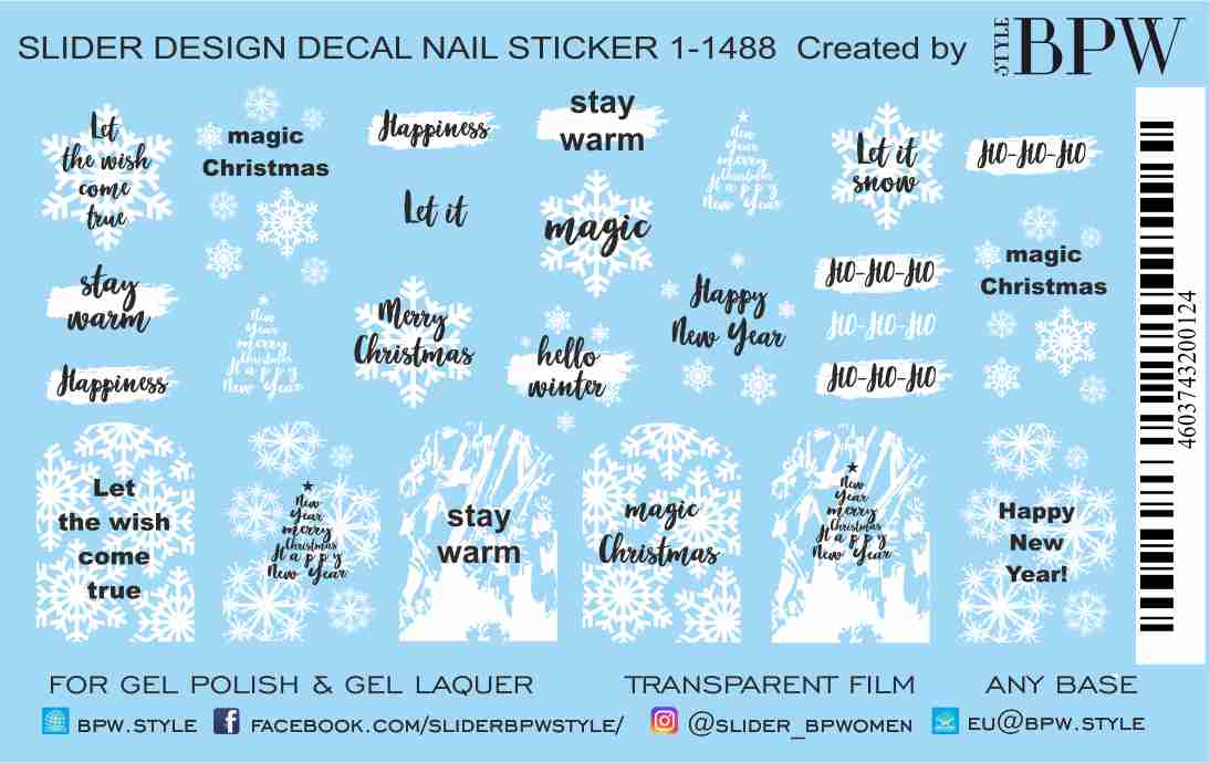 Decal nail sticker Magic Christmas