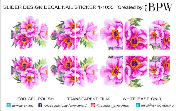 Decal nail sticker Flowers