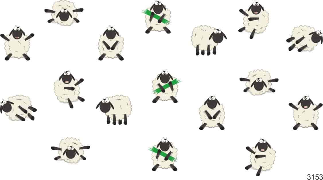 Decal nail sticker Lambs