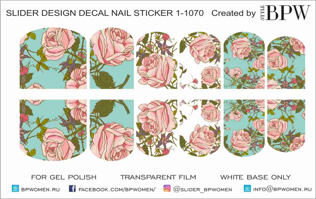 Decal nail sticker Flowers