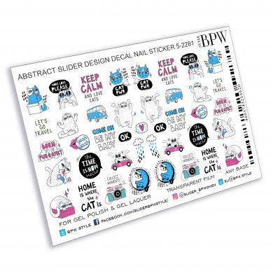 Decal nail sticker Be my cat