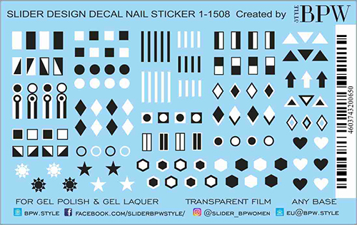 Decal nail sticker Geometry mini