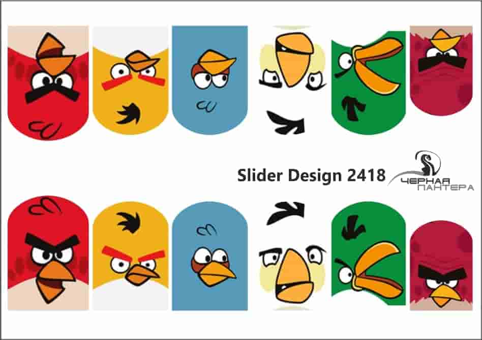 Decal nail sticker Angry birds