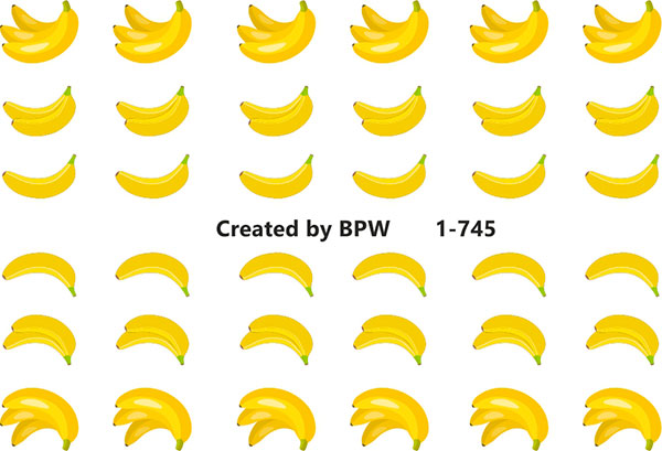 Decal nail stickers Bananas
