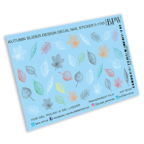 Decal nail sticker  Stamping leaves