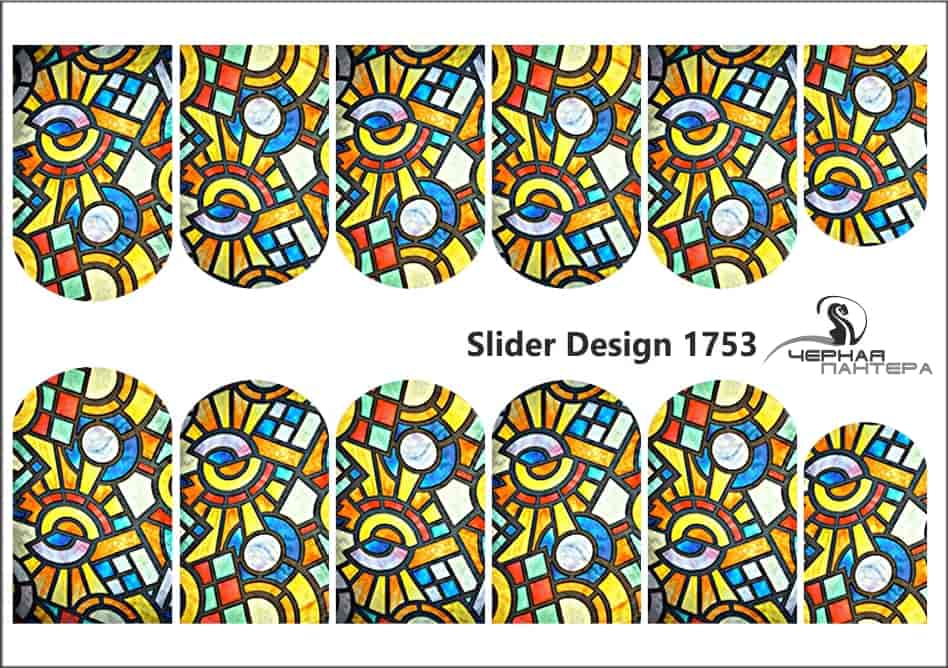 Decal nail sticker Stained glass