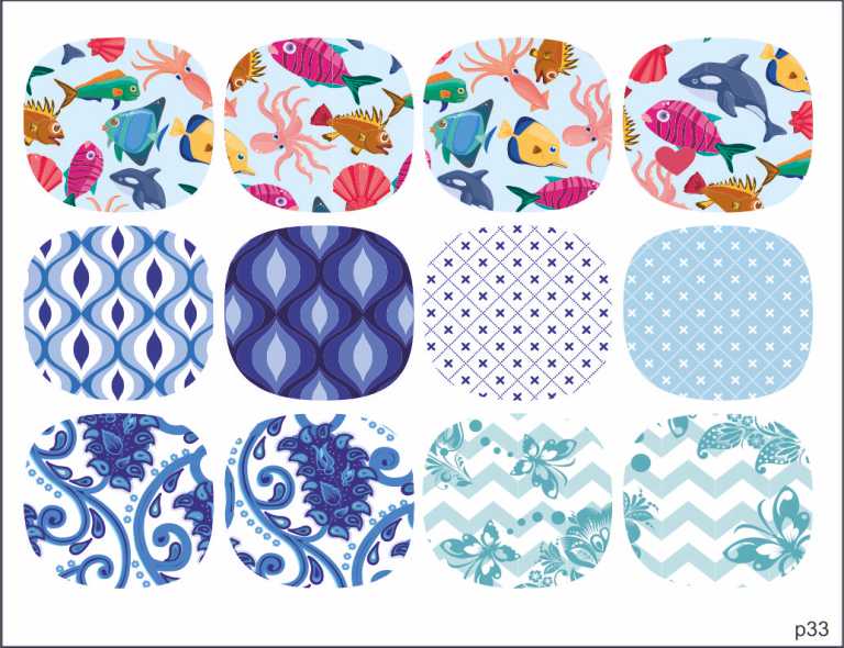 Decal nail stickers Marine
