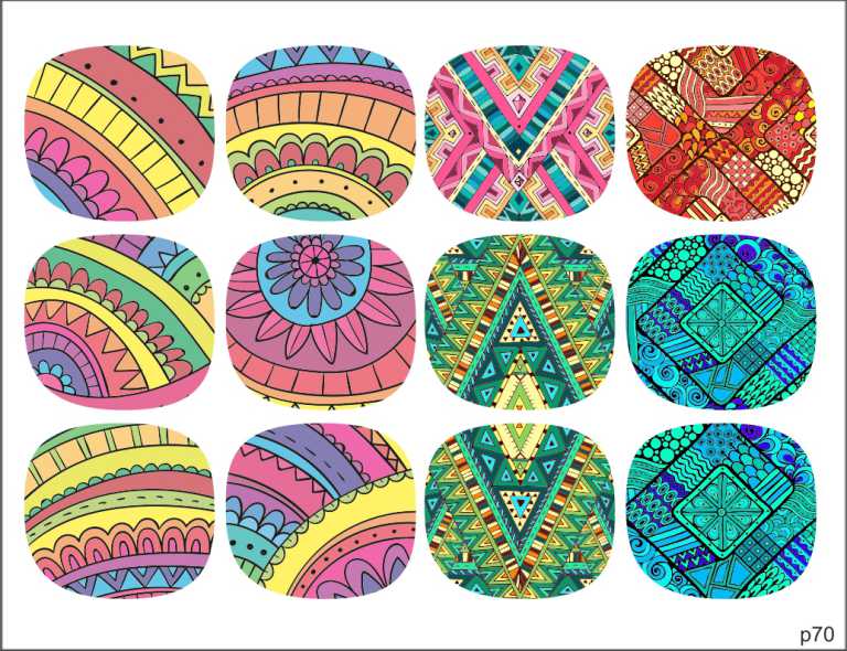 Decal nail stickers Ethnic