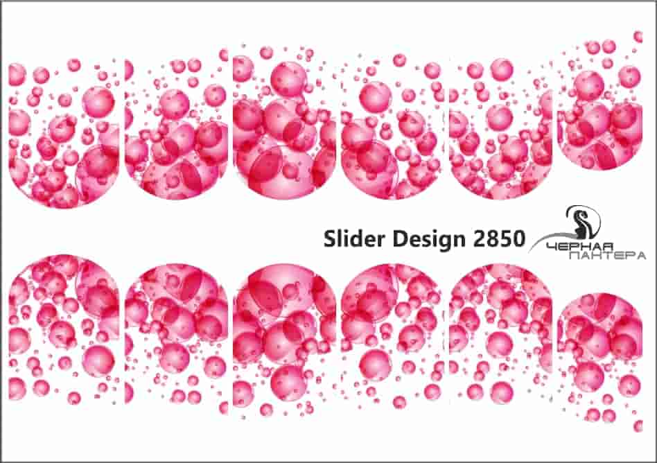 Decal nail sticker Pink bubbles