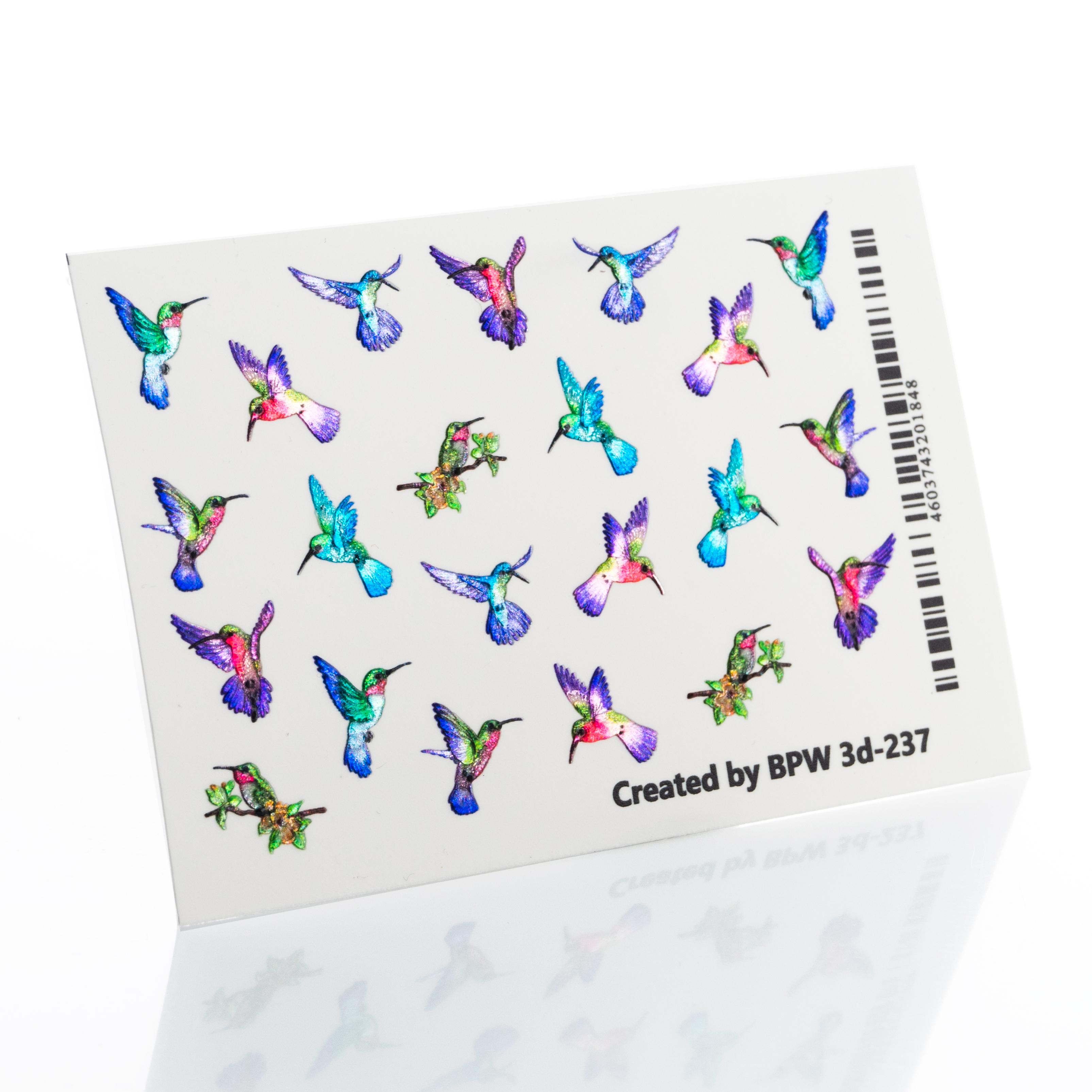 Decal sticker 3D Hummingbird