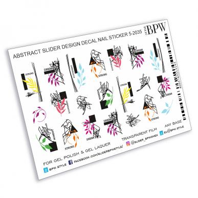 Decal nail sticker Texts with twigs