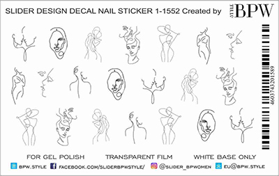 Decal nail sticker Faces