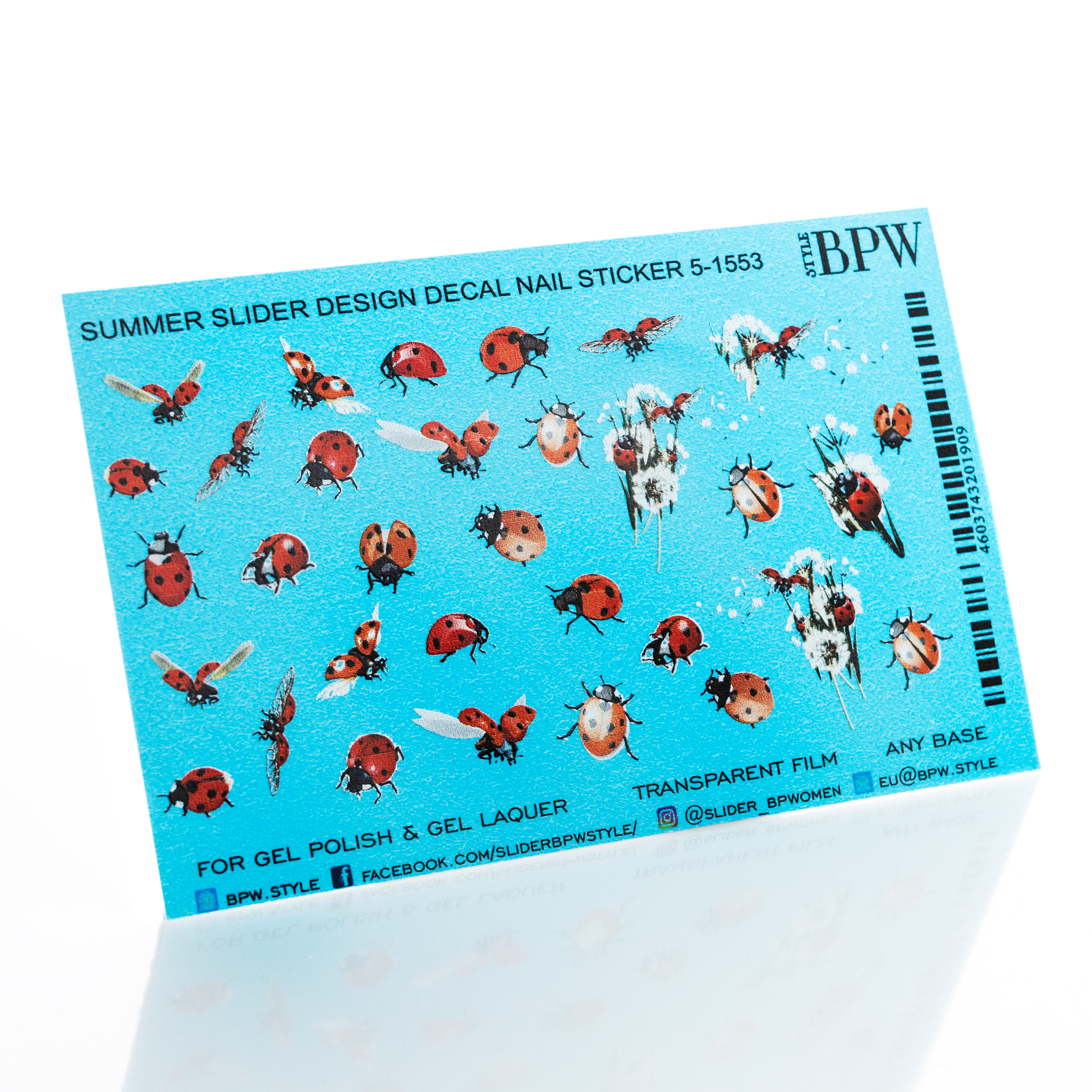 Decal nail sticker  Lady bugs