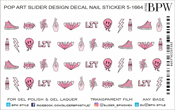 Decal nail sticker Pop Art 7
