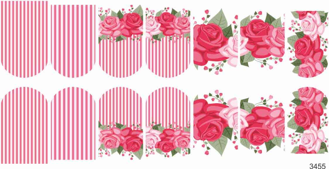 Decal sticker Flowers with stripes