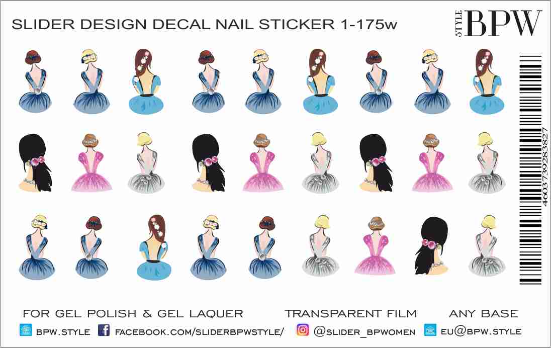Decal nail sticker Girls