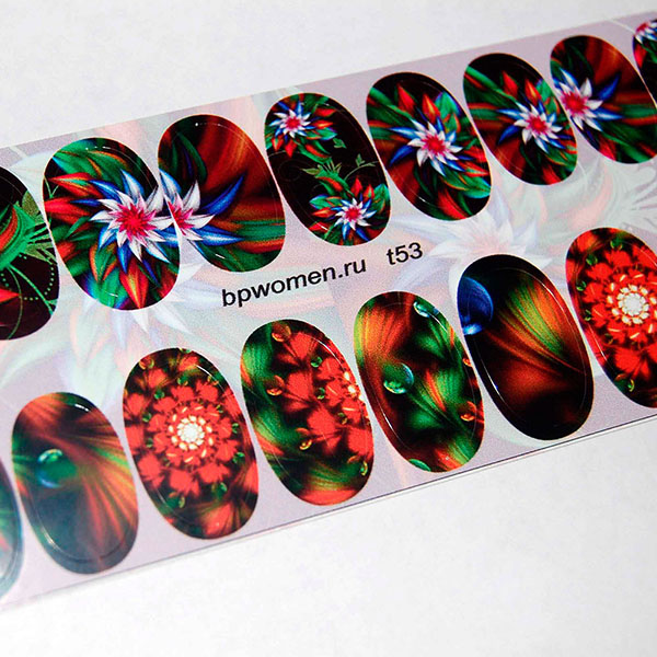 Nail wrap Floral abstraction