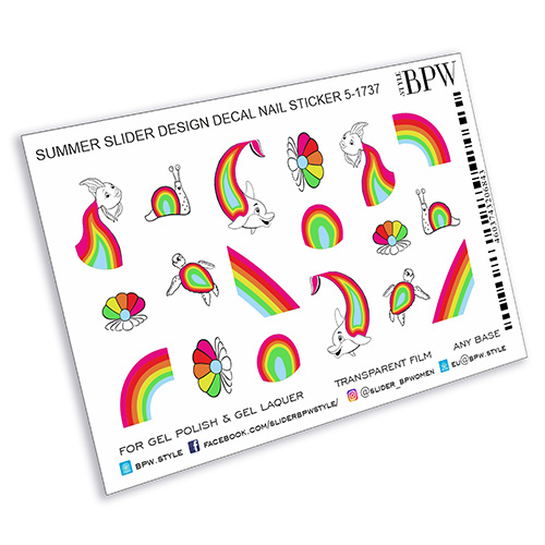 Decal nail sticker  Rainbow