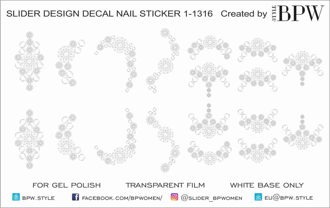 Decal nail sticker Stencils for rhinstones