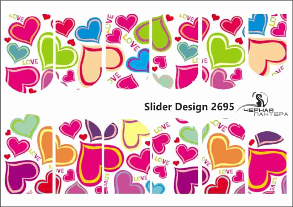 Decal nail sticker Color hearts