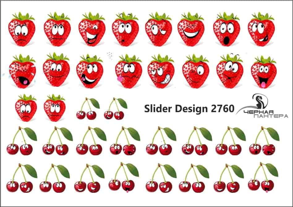 Decal nail sticker Berries