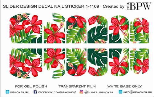 Decal sticker Tropic flowers