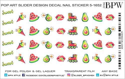 Decal nail sticker Pop Art 2