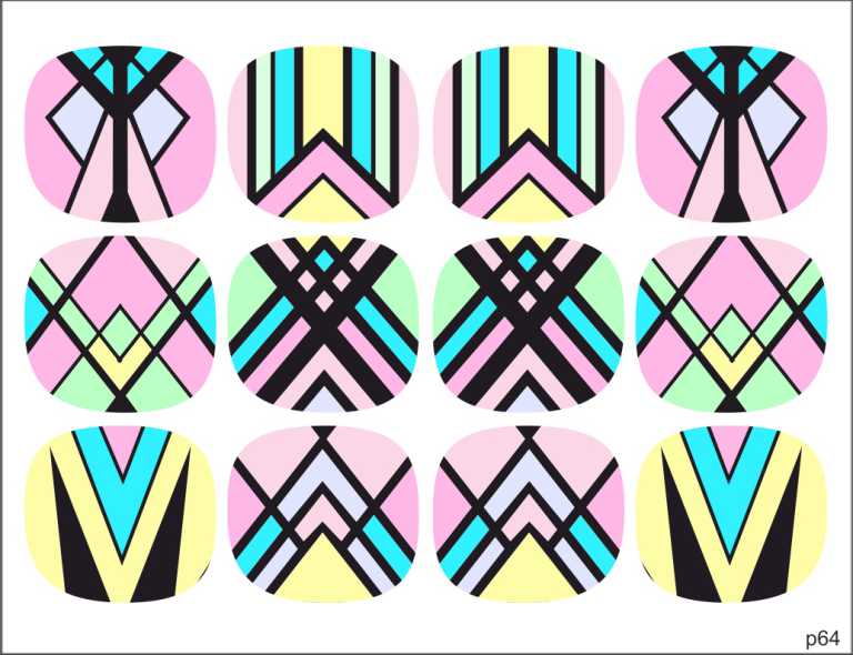 Decal nail stickers Geometry