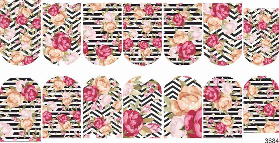 Decal sticker Roses & Stripes