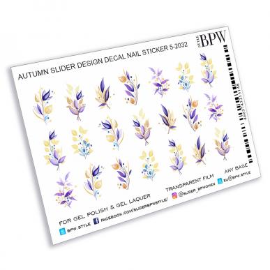 Decal nail sticker Violet twigs
