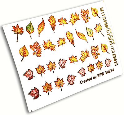 Decal sticker 3D glass Autumn leaves 2