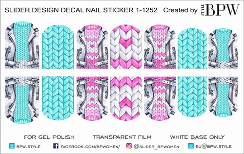 Decal nail sticker Winter coat