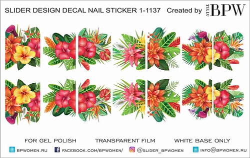 Decal sticker Tropic flowers