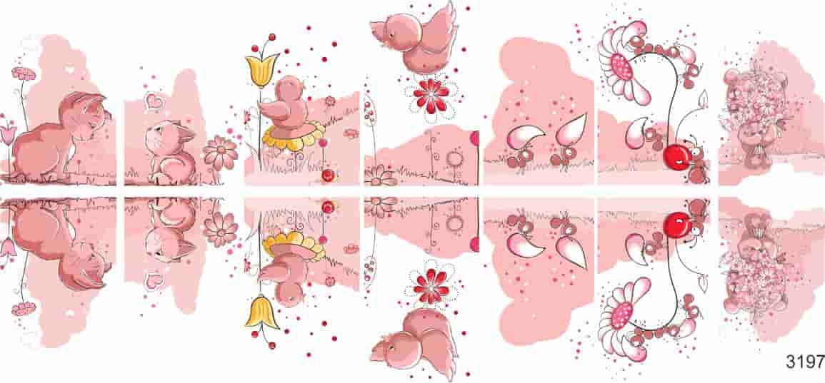 Decal nail sticker Pink story