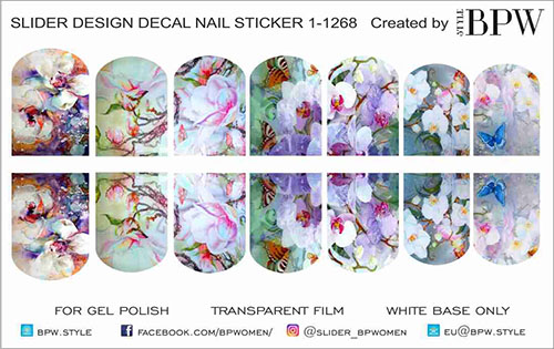 Decal nail sticker Orchids