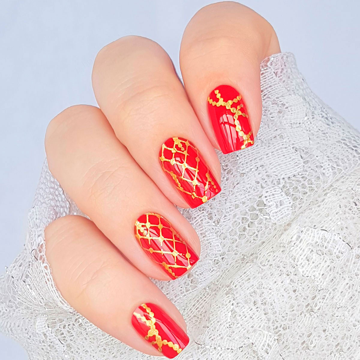 Decal nail sticker Traceries