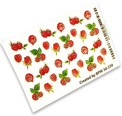 Decal sticker 3D Raspberries