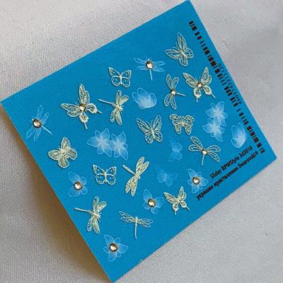Decal sticker 3D crystal Butterflies