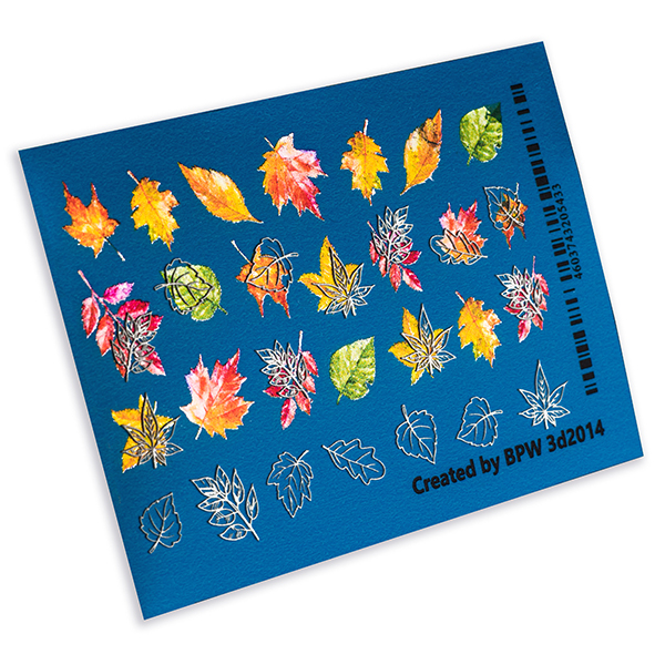 Decal sticker 3D Autumn leaves mix