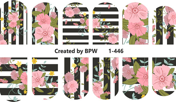 Decal nail sticker Pattern with flowers