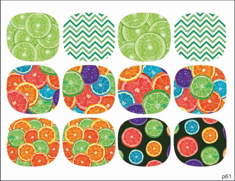 Decal nail stickers Citrus